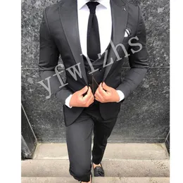 Özel Yapım Erkekler One Düğme Damat Smokin Pik Yakası Sağdı Üstü Düğün/Balo/Akşam Yemeği Adam Blazer Ceket Pantolon W87242112