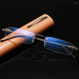 Sunglasses Pen Holder Anti-blue Light Borderless Presbyopia Glasses Portable With Anti-fall High-definition Anti-fatigue Reading