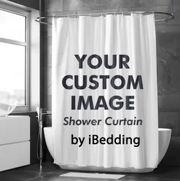 Toothbrush Holders iBedding Custom Shower Curtain Bathroom Waterproof Curtains Customized Po Polyester Bath Decor With Hooks POD Drop 230809