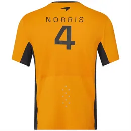 남성 Tshirts GSBY 2023 포뮬러 원 남성 패션 Tshirts F1 레이싱 팀 McLaren Lando Norris 의류 대형 T 셔츠 짧은 슬리브 티로 통기성 빠른 건조 상단 1kd