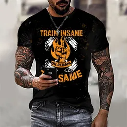 Camisetas masculinas de verão camisetas grandes largas roupas soltas letras impressão 3D estilo hip hop tamanho grande roupas de manga curta