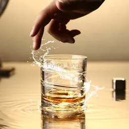 Rotating Whiskey Glass Old Fashioned Glass for Drinking Bourbon Scotch Cocktails Whisky Shake Cup Creative Personality Glass HKD230809