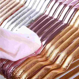 ハンガー10PCSアルミニウム合金衣類ハンガー耐久性のある大人の子供のための家庭用コートハンギング用品（ゴールデン）