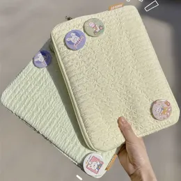 Pure Color Simple Storage Bag 11-13 Inch Tablet Laptop Liner Sleeve Soft Pouch for iPad Air4 5 Pro11 12.9 10th Cover Mac Case HKD230809