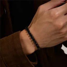 Link Bracelets KOTiK Fashion 5mm Tennis Stainless Steel Chain Black Full Cubic Zirconia Wedding Jewelry For Men Gifts