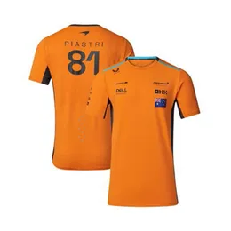 Sca7 2023 Fórmula 1 Moda Masculina T-shirts F1 Racing Team New Fast Dry 81 Mclaren Feminino Verão Infantil