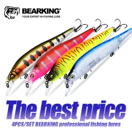 Baits Lures BEARKING s 4pcs set 115mm 15g dive 1 2m SP Tungsten weight system Top fishing lures minnow crank wobbler quality 230809