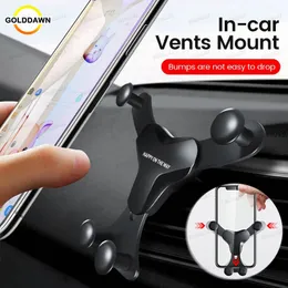 Gravity Car Phone Holder Mobile Navigation Bracket Gravity Induktion Teleskopisk mobiltelefon Holder Support Smartphone med detaljhandelspaket