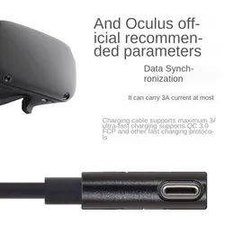 VR/AR Accessorise لـ Oculus Quest2 Link USB- C Steam VR Type- C 3.1 Data Cable Cable 3M5M 230809