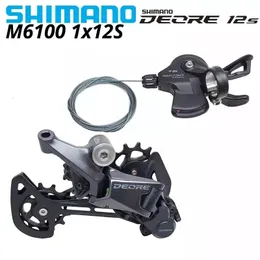 자전거 변속기 Shimano Deore M6100 12S Groupset SL Shift Lever Rd SGS 후면 변속기 12 Speed ​​12v Shifter Swtich Basic M7100 M8100 230808