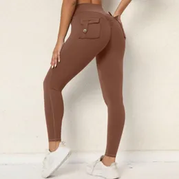 Active Pants Yoga Lycra Sport Leggingi Kobiety 2023 Wysokie talia sportowe rajstopy Kobiety z kieszeniem Kobiet na siłowni legging leggins mujer