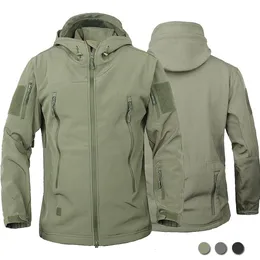 Herrenjacken Militärische Outdoor-Jacken Männer Haifischhaut Soft Shell Taktische wasserdichte Windjacke Armee Kampfjacke Herren Kapuzen-Bombermäntel 230809