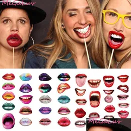 Other Event Party Supplies 20 Interesting Lip P O Props Decoration Booth Birthday Adt Drop Delivery Home Garden Festive Dh5Yz