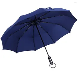 Umbrellas Windproof Double Layer Inverted Reverse Folding Umbrella UV Protection Soild Wind And Water Resistant Guarda