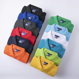 Męskie Polos Classic Polo Boys and Girls Shirt Cotton Wysokiej jakości oddychanie swobodne krótkie skrót