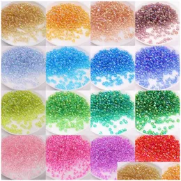 Бусины 10 г 1,5 мм стеклянные свободные японские семена ab color stocke ostaque круглые отверстия доставка дома