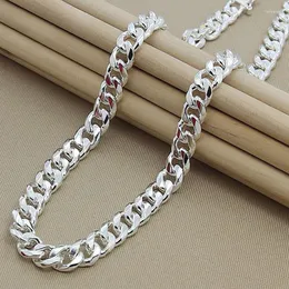 Chains High Quality 10MM 20''24'' 50cm 60cm Men Necklace 925 Silver Link Chain Necklaces For Male Jewelry Party Gift