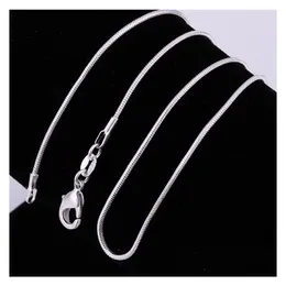 Schmuck Andere Accessoires 1 mm 16-24 Zoll 925 Sterling Silber Schlangenkette Halskette Mode Halsketten Drop Delivery Party Events Dh12X