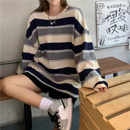 Men's Hoodies Sweatshirts harajuku Oversized hoodie korean fashion loose striped long sleeves tops causal Pullover Female Woman clothing 230808