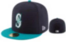 Neueste Mariners S Letter Baseball Caps Stickerei für Frauen Männer Gorras Bones Hip Pop Mode Ausgestattet Hüte H5-8,9