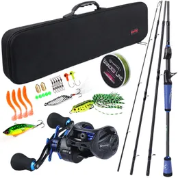 Rod Reel Combo Sougayilang 1 8m 2 1m 2 4m Casting Fibre Carbon and 7 0 1 High Speed Baitcsting with Fishing Bag Line Iscas Conjunto de Anzóis 230809