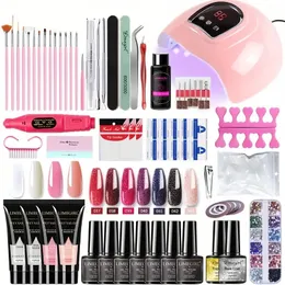 Komplett Professional Gel Nail Kit - Allt du behöver för DIY -nagelkonstmanikyr!