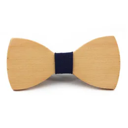 Bow Ties moda gładka mocna drewniana drewniana bowtie nowość ręcznie robiona na szyi Business Butterfly Wedding Party Wysokiej jakości akcesoria