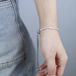 3mm justerbar storlek skjutreglage länk tenniskedjan armband hip hop kvinnor män isade ut asfalterade bling vitrosa kubiska zirkoniumgåva smycken