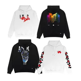 Hoodies Tasarımcı Hoodie Kişiselleştirilmiş Baskılı Terry Kumaş Nakış Kalın yaka Gevşek Çizme Streç Athleisure Pamuk El Boyalı Akış Boya Baskı