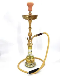 Fabrikskälla Arabian Hosah Ställ in stor egyptisk stil gyllene vattenpipa shisha rökningstillbehör HKD230809