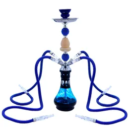 New Bar Shisha Pipe Set 4 Tubi Narghilè in vetro Pipa Narguile Completo Chicha Cachimba Hooka Sisha Accessori per fumatori Club Party HKD230809