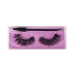 3D Faux Mink Eyelashes Cruelty Free Lashes Natural Wispy False Lash Makeup Wholesale Strip V Series Fluffy Cat Lash With Eyelash Brush E464