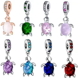 Multiple Colors Turtle Pendant Charmis Women's Fashion Diamond Jewelry Cute Dolphin DIY fit Pandora Moments ME Bracelet Designer Necklace Gift Box