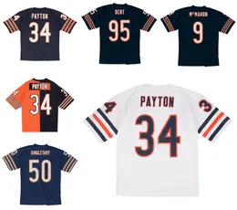 Zszywana koszulka piłkarska 34 Walter Payton 9 Jim McMahon 50 Mike Singletary 95 Richard Dent 1985 Mesh Retro Rugby Jerseys Men Women Youth S-6xl