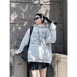 Hoodies femininos moletons vintage harajuku star bordado hoodies feminino original marca de moda de rua primavera e outono moletom americano 230808