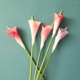 Decorative Flowers 10Pcs Artificial PU Calla Lily For Wedding Decor Flower Arrangement Realistic Fake Home Decoration Floral