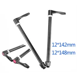 Attacco manubrio posteriore per bicicletta 12x142148mm Asse passante a sgancio rapido 12x175168LxM12P15XL19 Cerchi in lega Ciclismo su strada Parti di biciclette 230809