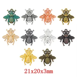 Mini Bee Pendants Retro сплав сплавные ожерелья для ожерелья 17*20 мм из браслета.