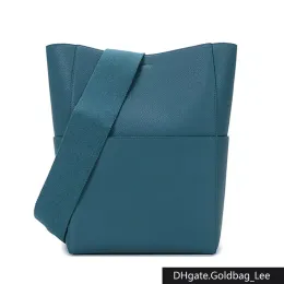 دلو دلو مصغرة حقيبة أعلى الكتف كروس كتف حقائب اليد حقيبة نسائية أزياء حقيقية جلدية حقيقية حقائب اليد بالجملة القابلة للإزالة