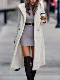 Faux Fur Coat Women Plush Hooded Coat Winter Thick Warm Long Coat Lady Elegant Fashion Casual Vintage Teddy Jacket Outerwear T230809