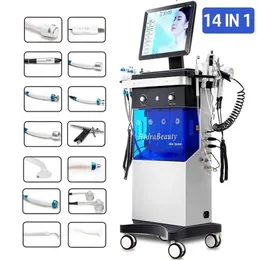 صالون استخدام 14 IN1 أكسجين الآلة الهيدروقية أجهزة العناية الوجه تقشير الماس والطائرات المائية المائية المائي