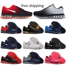 Mens Max 2017 Running Shoes Walking Sports Man Women Fly Black White Red Blue Trainer Sineakers Size 36-45