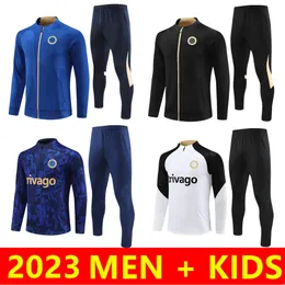 Mens Kids 23/24 Jaqueta de treino de futebol WERNER ENZO MUDRYK Terno de treinamento de futebol 2023 2024 ZIYECH HAVERTZ MOUNT ZOLA TORRES Maillot De Foot