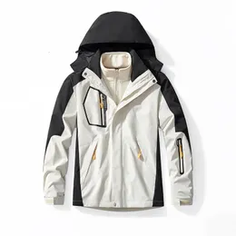 Męskie Down Down Parkę w jednym kurtce zdejmowana wkładka polarowa dwa kawałki Outdoor Jet Ski Snow Snow Buntageering Suit 230808