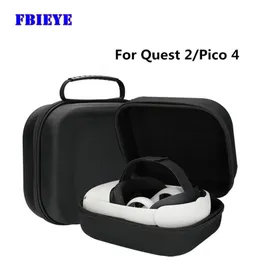 VR/AR Accessorise Bag For Pico 4 / Oculus Quest 2 Case Portable Boxes VR Headset Travel Carrying Case Hard EVA Storage Box Bag For Pico 4 / Quest2 230809