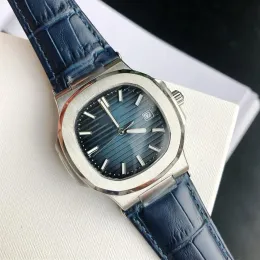 Männer Luxus Uhr 40mm Uhr Automatisches Lederband Maschinenblau Edelstahl Zifferblatt Nautilus Herren Uhr Lux331x