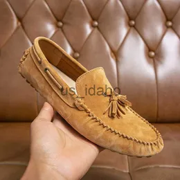 Dress Shoes Dress Shoes Men Loafers Soft Moccasins High Quality Spring Autumn Genuine Leather Shoes Men Warm Flats Driving Shoes J230808