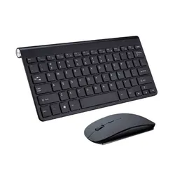 Bärbar mini trådlös Bluetooth-kompatibelt tangentbord 24 GHz knappsats och mus för surfplatta