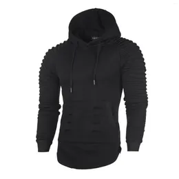 Erkek hoodies erkekler buruşuk uzun kollu büyük boyutlu düz renk eğlence gençleri ince pocke ceket kazak sonbahar ve kış İngiliz tarzı üstler