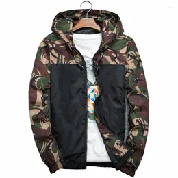 Jaquetas Masculinas Bomber Jacket Camuflagem Moda Fina Tendência Lazer Outdoor Motion Masculino Outono Slim Fit Beisebol